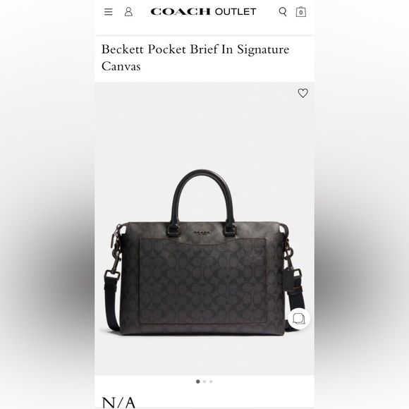 SOLD 🌹COACH Beckett Pocket Brief In Signature Canvas - Picture 9 of 10